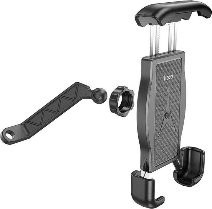 Actual product image Hoco - Motorcycle Holder (CA119) - Strong Grip, for Phones 4.5 - 7", for Rearview Mirror - Black