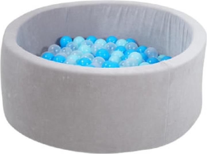 Immagine prodotto Knorrtoys Bällebad soft - "Grey" - 300 balls soft blue/blue/transparent (ca. 6cm Durchmesser)