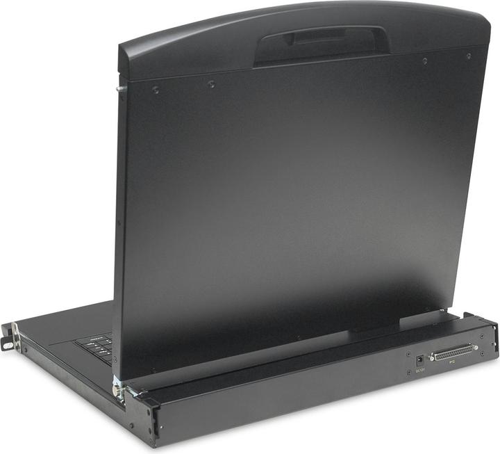 Actual product image Digitus 19" HD LCD KVM console, 16-port Cat 5, German keyboard