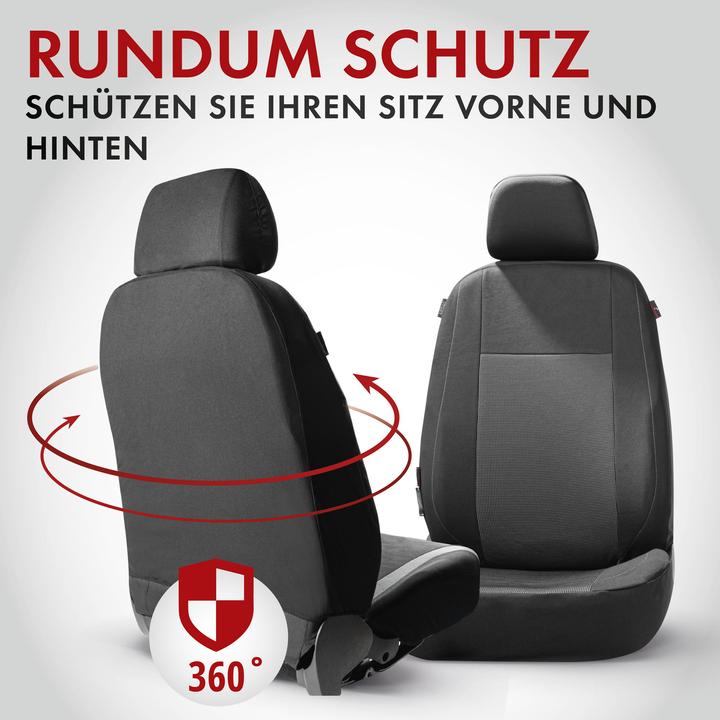 Produktbild Walser Autositzbezug ZIPP-IT Premium Ardwell, PKW-Schonbezüge Komplettset mit Reiverschluss-System schwarz