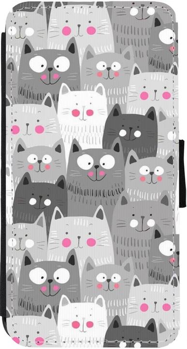 Image du produit PhoneLook Coque Wallet noir Chats gris troupeau (Apple iPhone 12 Pro Max)