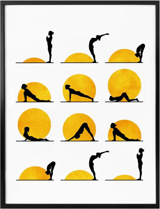 Actual product image Trenddeko Yoga The Sun Salutation (40 x 50 cm)