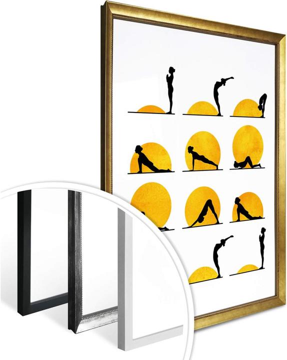 Actual product image Trenddeko Yoga The Sun Salutation (40 x 50 cm)