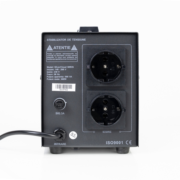 Produktbild SilverCloud Spannungsstabilisator 500VA 300W 2,3A (500 VA, 300 W)