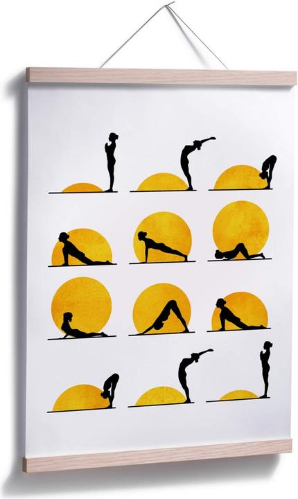 Actual product image Trenddeko Yoga The Sun Salutation (40 x 50 cm)