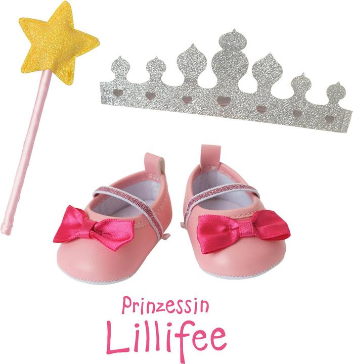 Produktbild Heless Puppen-Accessoires-Set "Prinzessin Lillifee", 3-teilig : Ballerinas, Glitzerkrone und Zauberstab