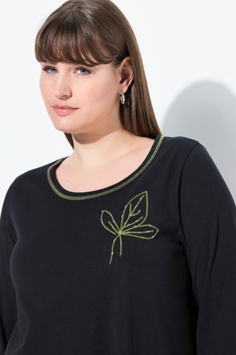 Produktbild Ulla Popken Shirt, Stickerei, A-Linie, Rundhals, 3/4-Arm (56)