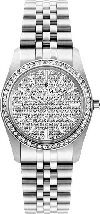 Produktbild Jacques du Manoir Inspiration Glamour, analoges Quarzuhren-Armband für Damen (Analoguhr, 34 mm)