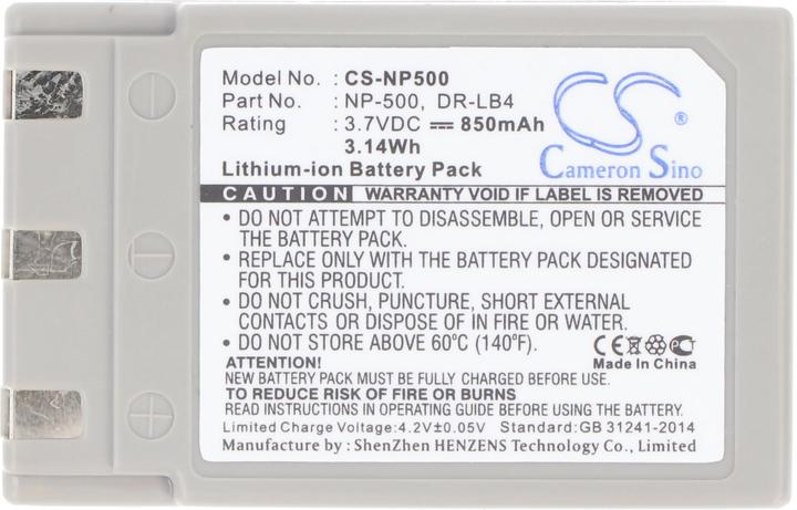 Actual product image Konica Minolta Akku DR-LB4, NP-500, NP-600 (Camera battery)
