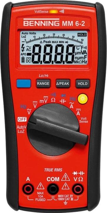 Benning Multimètre portable numérique MM 6-2 (CAT III 1000V, CAT IV 600V)