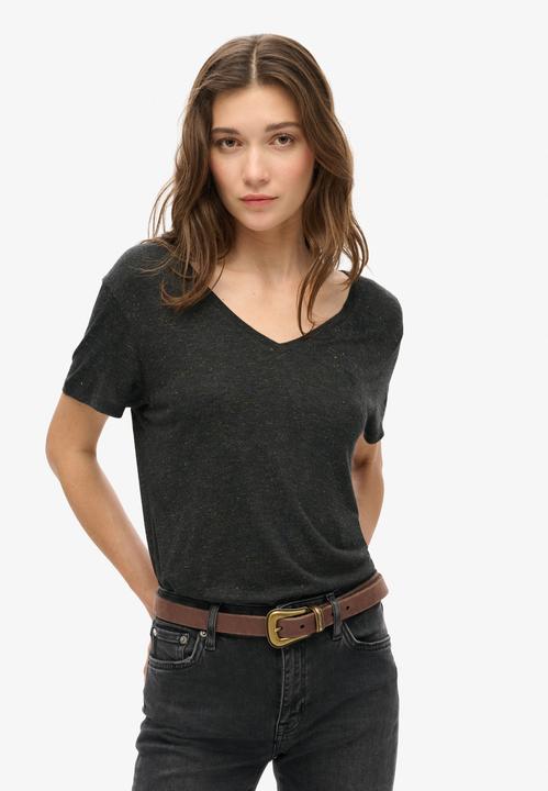 Produktbild Superdry Studios T-Shirt mit Noppenstickerei und V-Ausschnitt (10XL)