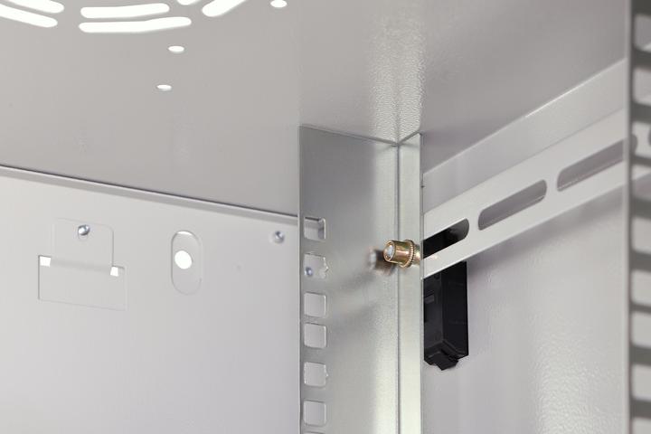 Actual product image Digitus 48,3cm 19inch wall cabinet 16HE SoHoline RAL7035 grey H816mmxW600mmxD450mm with glass door (16 RU, 19 inch rack)