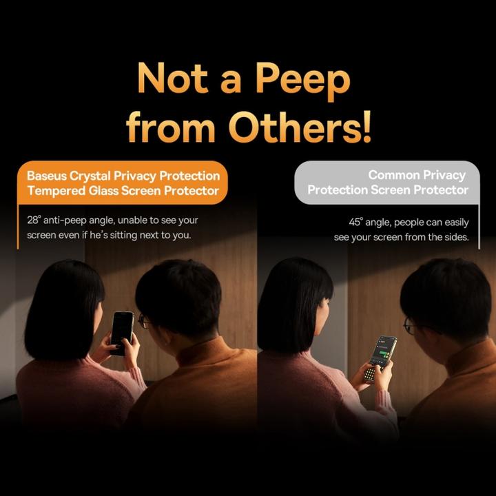 Image du produit Baseus Film en verre trempé antireflet tout-verre (antibuée cellulaire) iP14 (1 pcs, Apple iPhone 14 Pro)