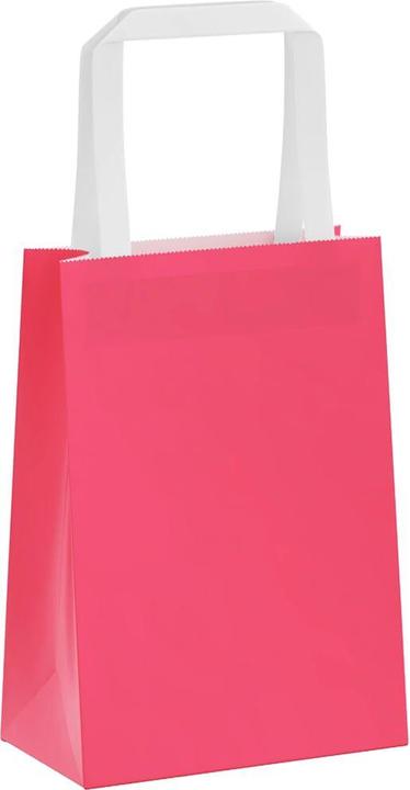 Actual product image vidaXL Kraft paper bags 50 pcs. with handle Pink 15x8x21 cm Paper bag (50x)