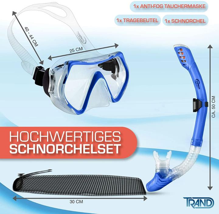 Immagine prodotto Tropisport Kids-Premium Snorkel Set completo - con boccaglio e occhiali da sub (Incl. senza rottura