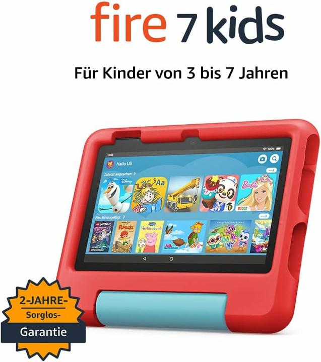 Produktbild Amazon Fire 7 Kids (2022) inkl. Hülle (7", 16 GB, Red)