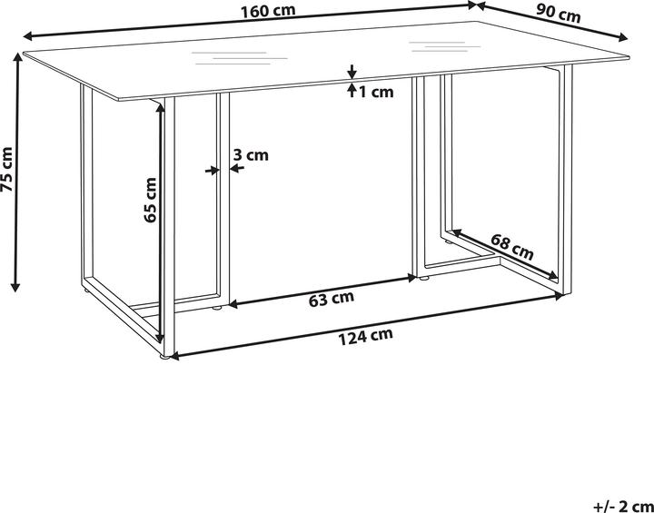 Produktbild Beliani Envia (160 x 90 x 75 cm)