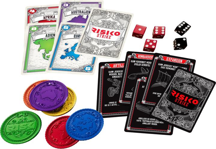 Actual product image Hasbro Gaming Risk Strike card and dice game, strategic card game for 2 - 5 players, 20 min, family (German, 2 - 5 Players)