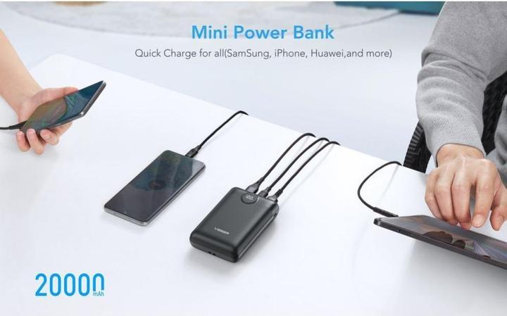 Immagine prodotto NoName Power bank Veger VEGER powerbank 20000 mAh PD QC3.0 2A 22,5W S20 (W2053) nero (20000 mAh, 22.50 W)