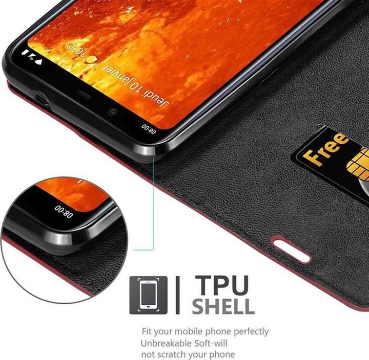 Actual product image Cadorabo Book Invisible Magnet Cover (Nokia 8.1)