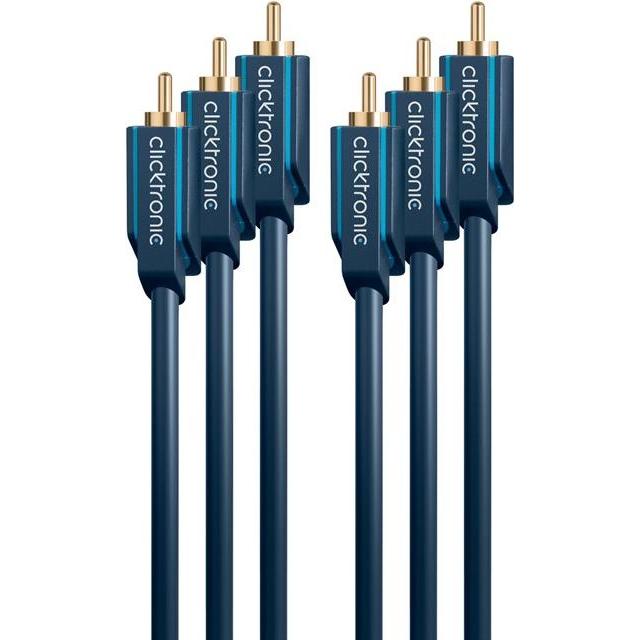 clicktronic Component Video — Composite Video (10 m, Cinch), Audio Kabel