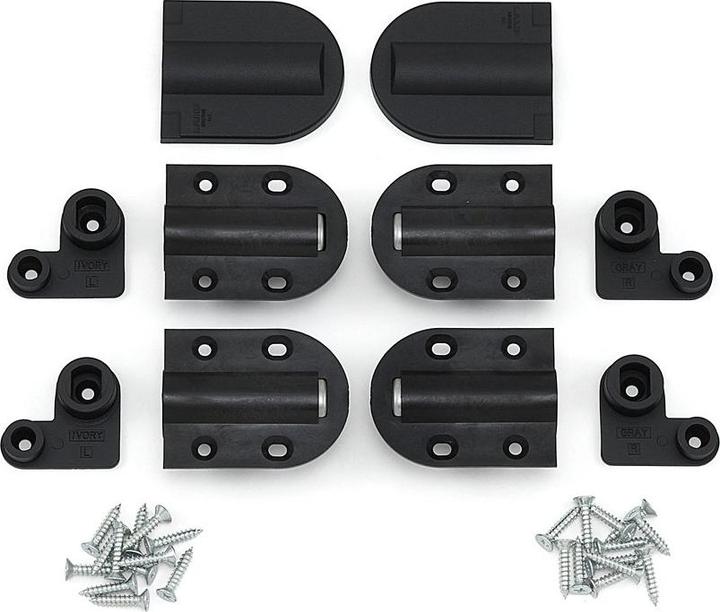 Produktbild LAMP® Deckelscharnier HG-JHM20-80 gross Aluminium/Kunststoff schwarz