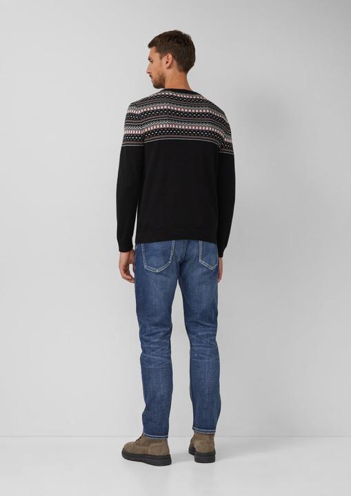 Produktbild s.Oliver Strickpullover Baumwollpullover mit Norwegermuster (XL)