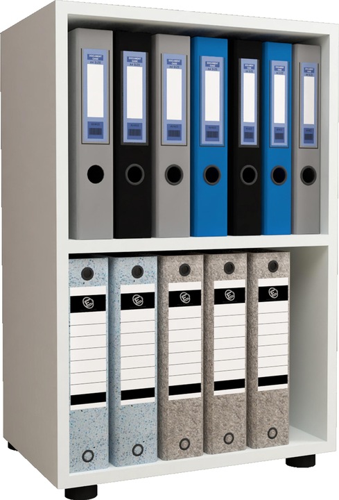 Produktbild VCM Holz Büro Stand Regal Bücher Ordner Aktenregal Ordnerregal Bücherregal Ulas 2f (49 x 32 x 74 cm)