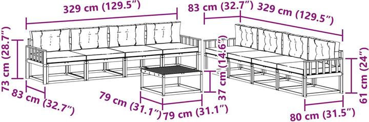 Produktbild vidaXL Outdoor-Sofagarnitur
