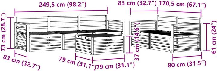 Produktbild vidaXL Outdoor-Sofa