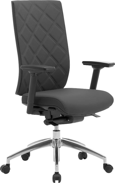 Actual product image Leyform Office chair WIKI, with armrests, mesh or fabric backrest, choice of 2 foot crosses