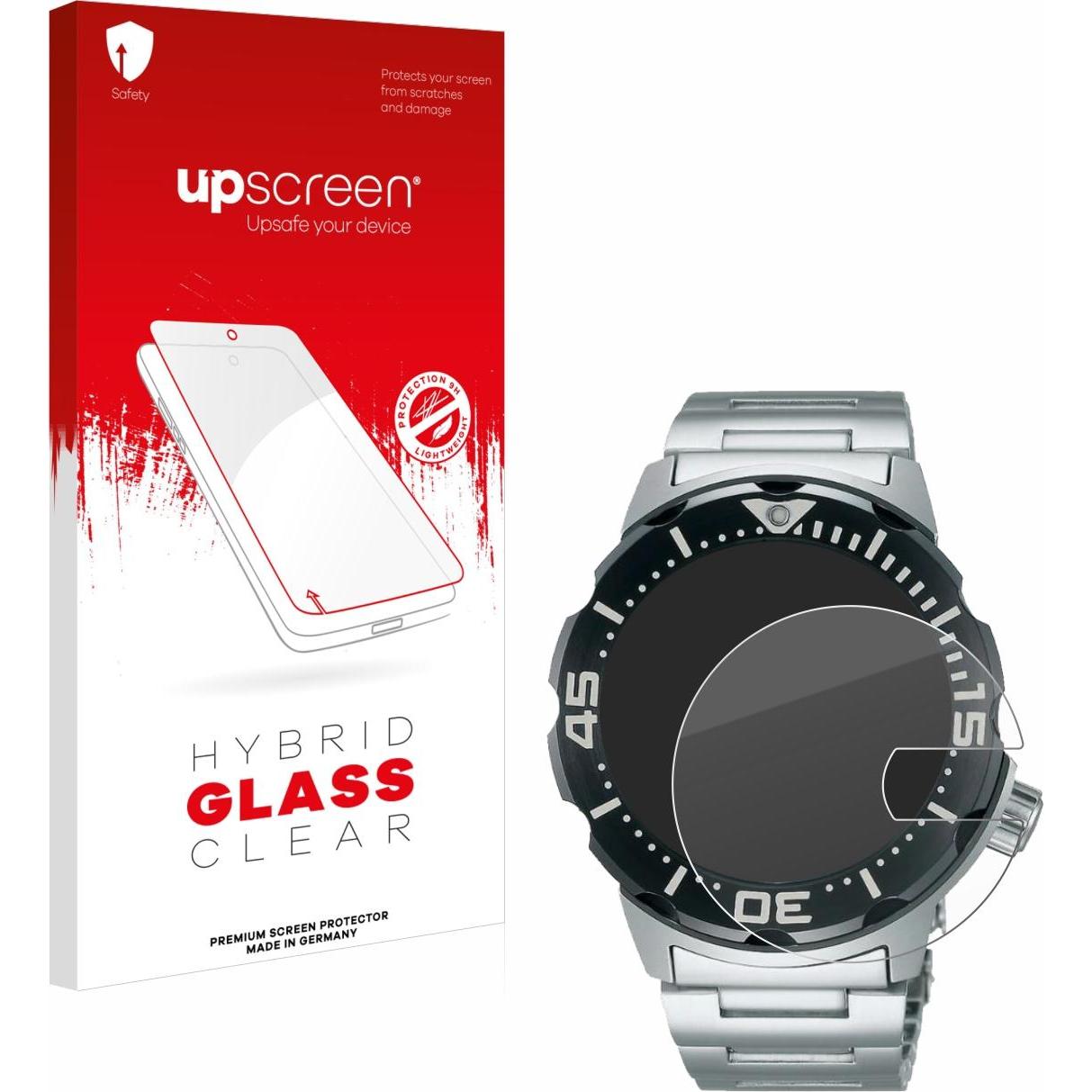 upscreen Schutzglas Schutzfolie Glas Folie Displayschutz klar, Smartwatch Schutzfolie, Transparent