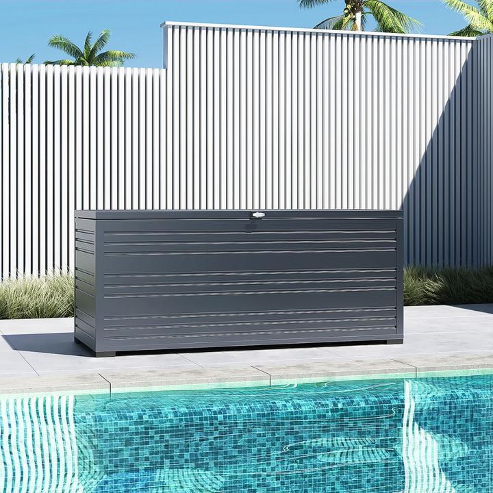 Image du produit Ventaris Coffre de jardin verrouillable | 201 x 79 x 83 cm | 1318 litres | Anthracite