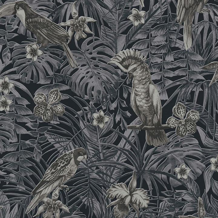 Actual product image A.S. Création Greenery with palm print in jungle look (53 x 1005 cm)