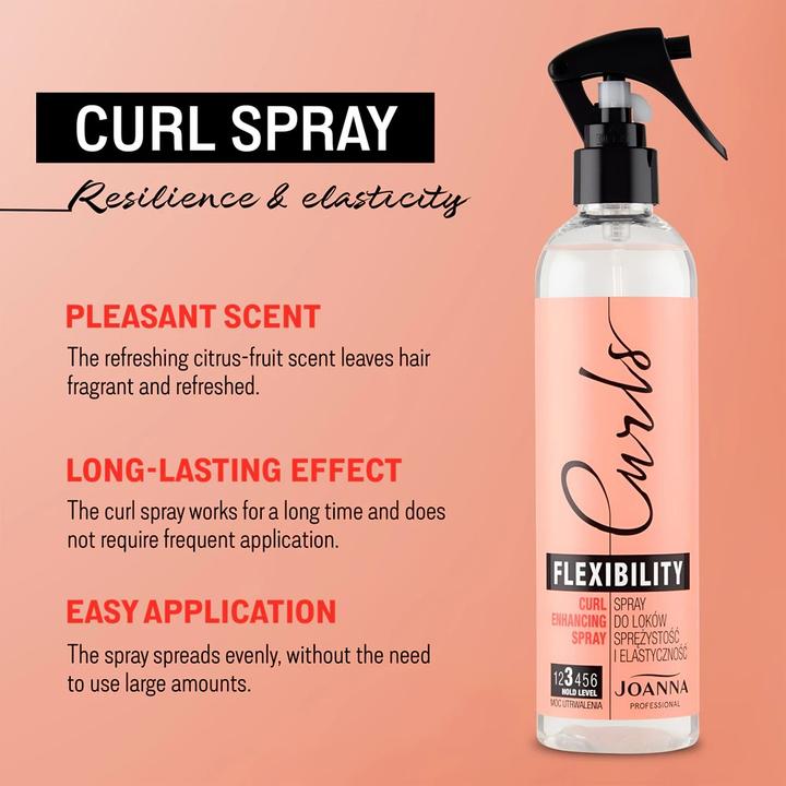 Actual product image Joanna Professional - Curls Flexibility Spray For Curls Elasticity And Elasticity (300 ml)