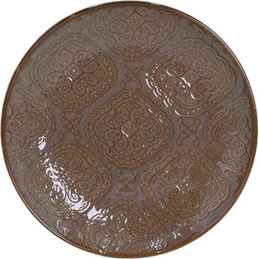 Domoletti, Piatti di servizio, Plate dessert Brown arabic, Ø 19 cm, brown