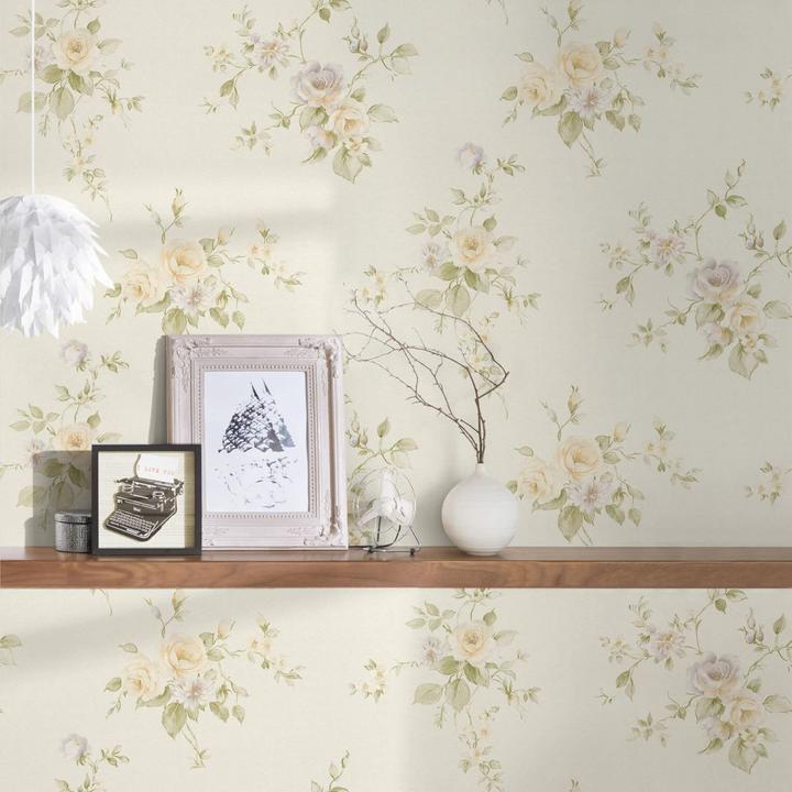 Actual product image A.S. Création Romantico romantic floral, purple (53 x 1005 cm)