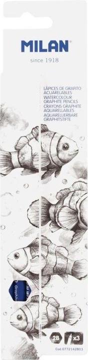 Produktbild Aquarellstifte 2B sechseckig 3 Stk. MAILAND (Mehrfarbig, 3 x)