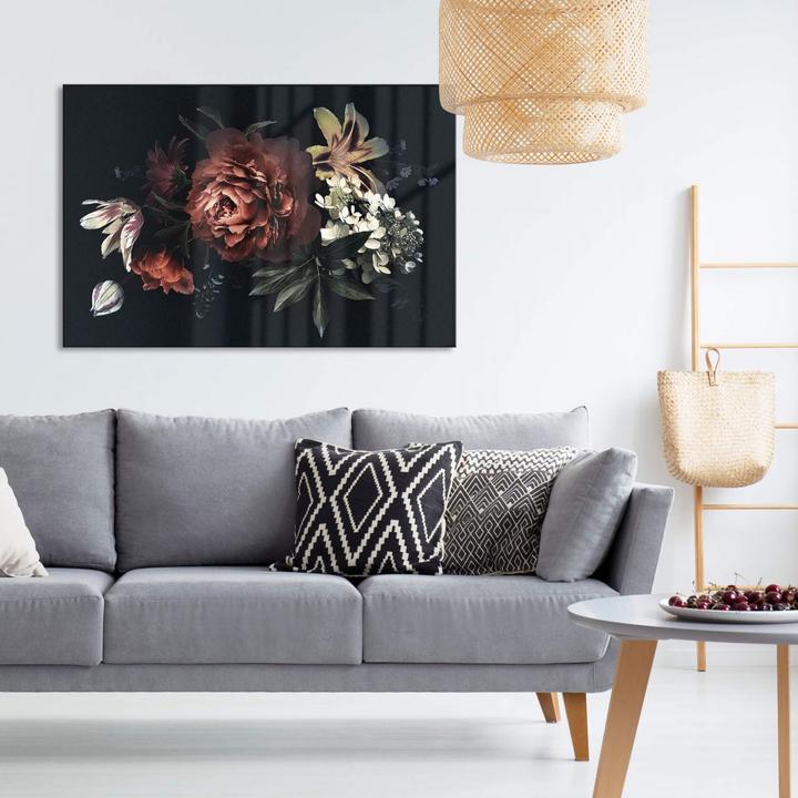 Image du produit Trenddeko Bouquet de fleurs rouge (150 x 100 cm)