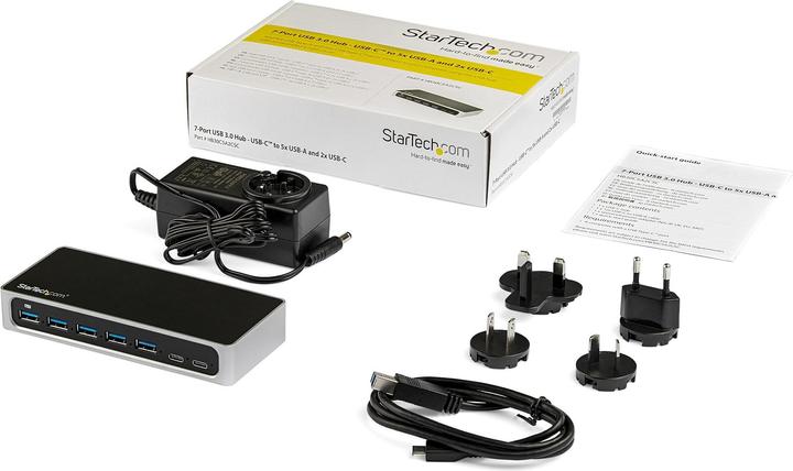 Produktbild StarTech HUB USB 2x USB-C + 5x USB-A 3.0 (HB30C5A2CSC) (USB-C, 7 Ports)
