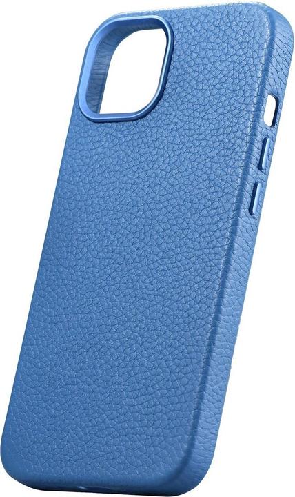 Actual product image iCarer litchi Premium leather case iPhone 14 Plus Magnetic leather case with magSafe light blue (WMI (Apple iPhone 14 Plus)