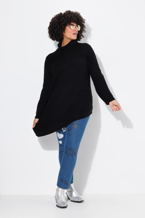 Produktbild Angel of Style Pullover, Straight Fit, Strukturstrick, Zipfelsaum (56)
