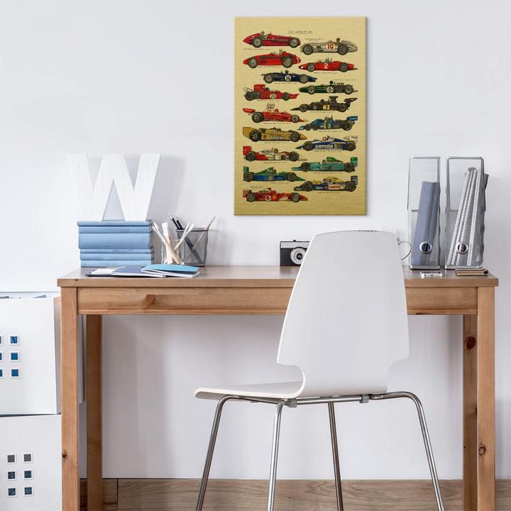 Immagine prodotto Trenddeko Effetto oro - auto da corsa (70 x 100 cm)