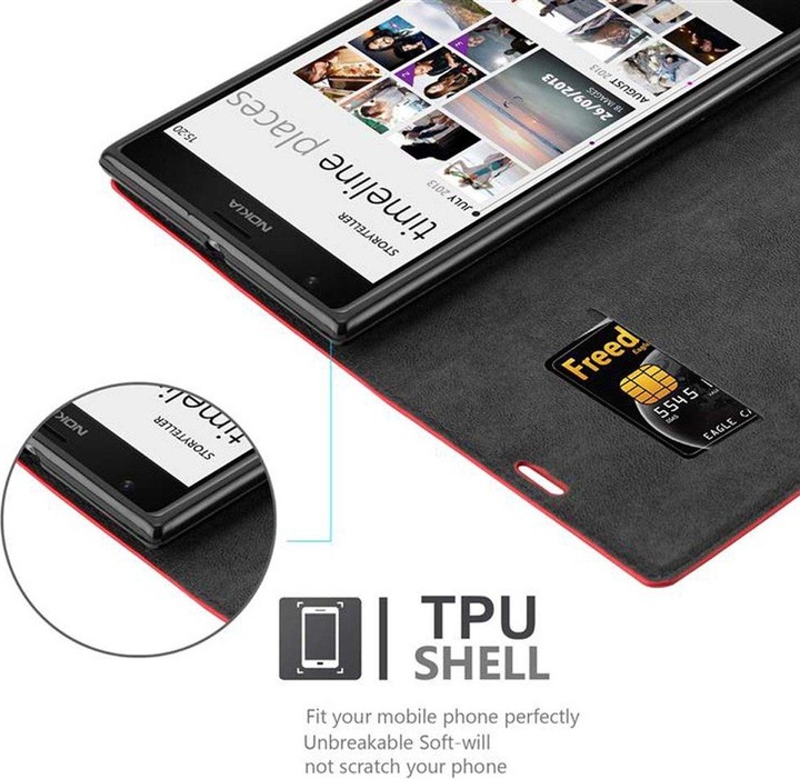 Actual product image Cadorabo Book Invisible Magnet Cover (Nokia Lumia 1520)
