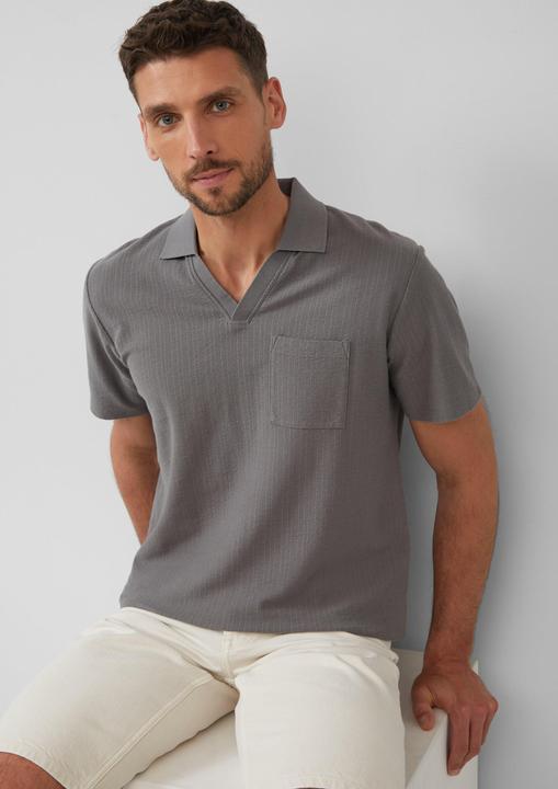 Immagine prodotto S.Oliver Polo-Shirt Poloshirt aus Struktur-Jersey mit Brusttasche (L)