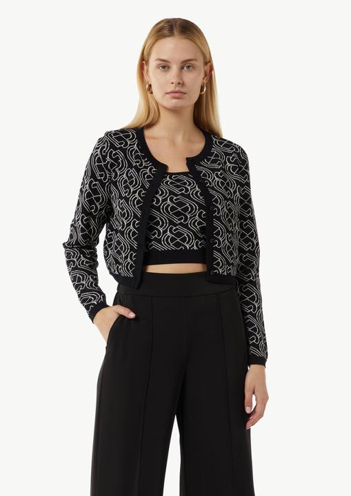 Produktbild Comma Strickjacke Kurzer Feinstrickcardigan mit grafischem Muster (34)