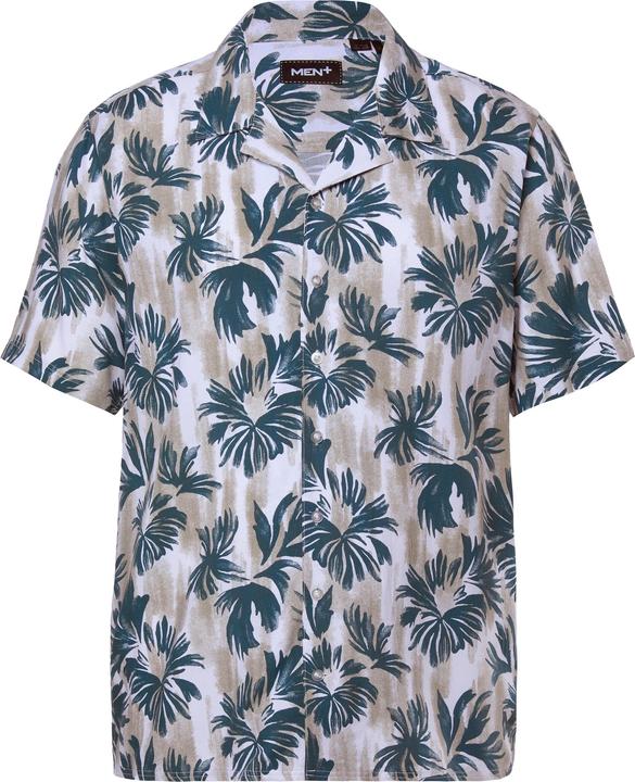 Immagine prodotto Men+ Viskose-Hemd, Halbarm, Alloverprint, Cubakragen, Cuba Fit (4XL)