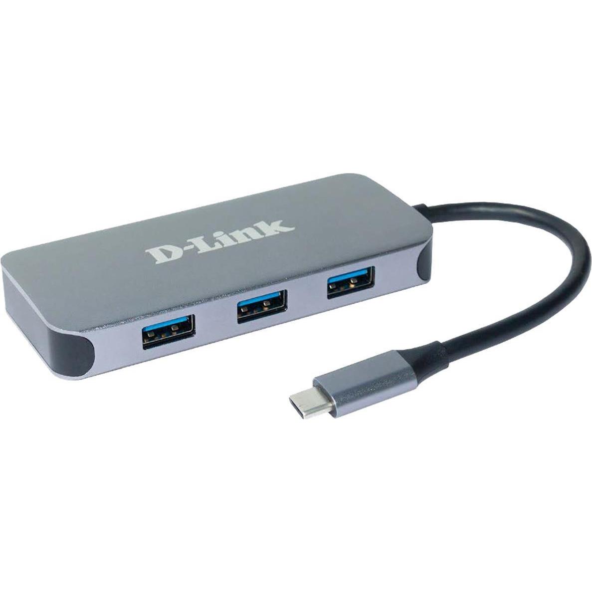 D-Link DUB-2335, USB Type-C, HDMI, RJ-45, USB 3.2 Gen 1 (3.1 Gen 1) Type-A, USB Type-C, 5000 Mbit/s (USB-C, 6 Ports), Do...