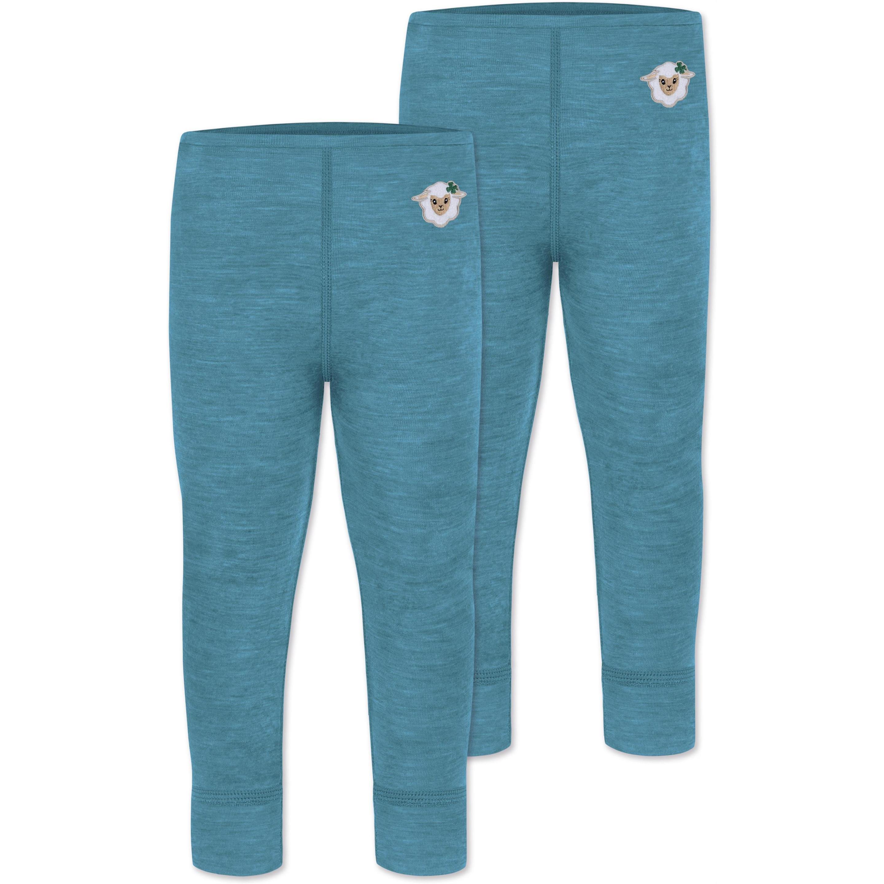 Normani, Herren, Hosen, 2er Pack Baby Merino Hose Leggings „Tutira" - 9503, Blau, (68)
