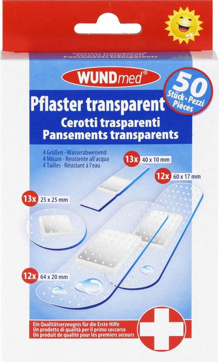 Actual product image Axisis Plaster transparent + waterproof 4 sizes, 50 pcs PFL (1 x)